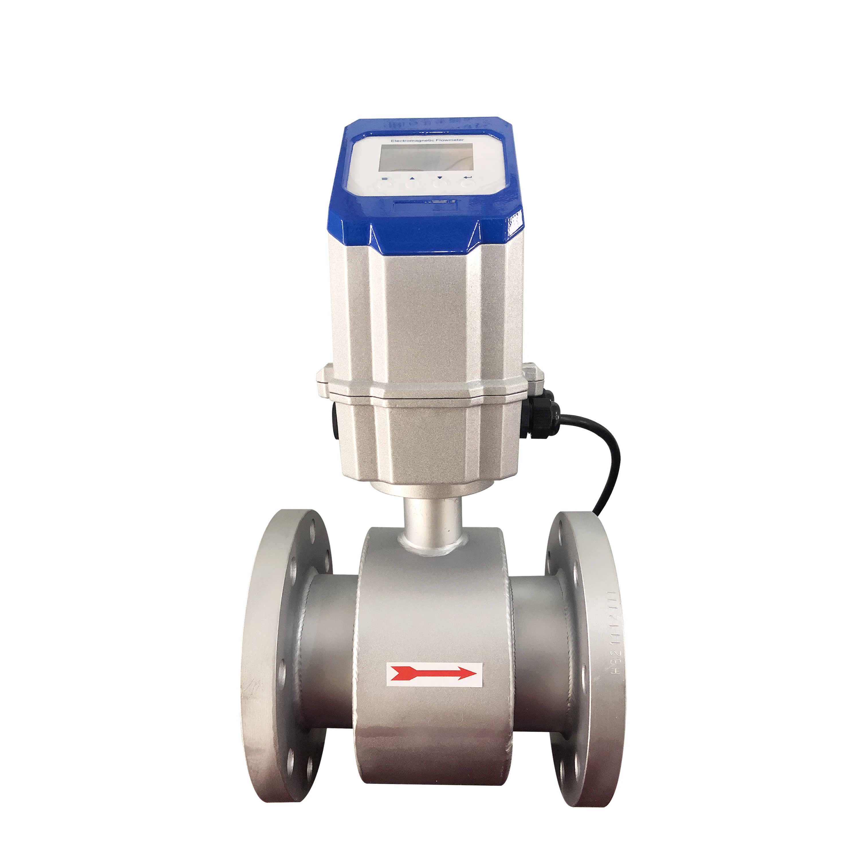 

OLED digital flow meter water electromagnetic flow meter converter 6 inch drainage water flow meter