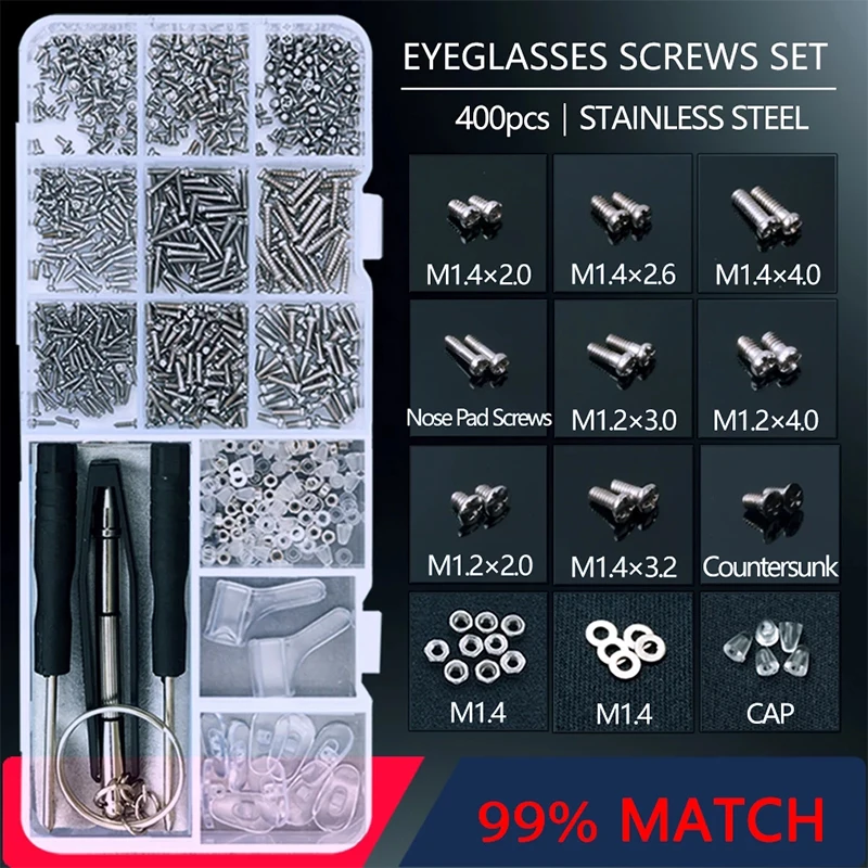 Eyeglasses Sunglasses Repair Kit Tool Glasses Screwdriver Screws Sets