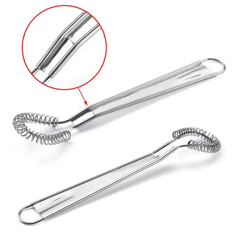 Egg Beater Stainless Steel Spring Manual Mixer Spoon for Kitchen Egg Sauce Honey Cream Stirring