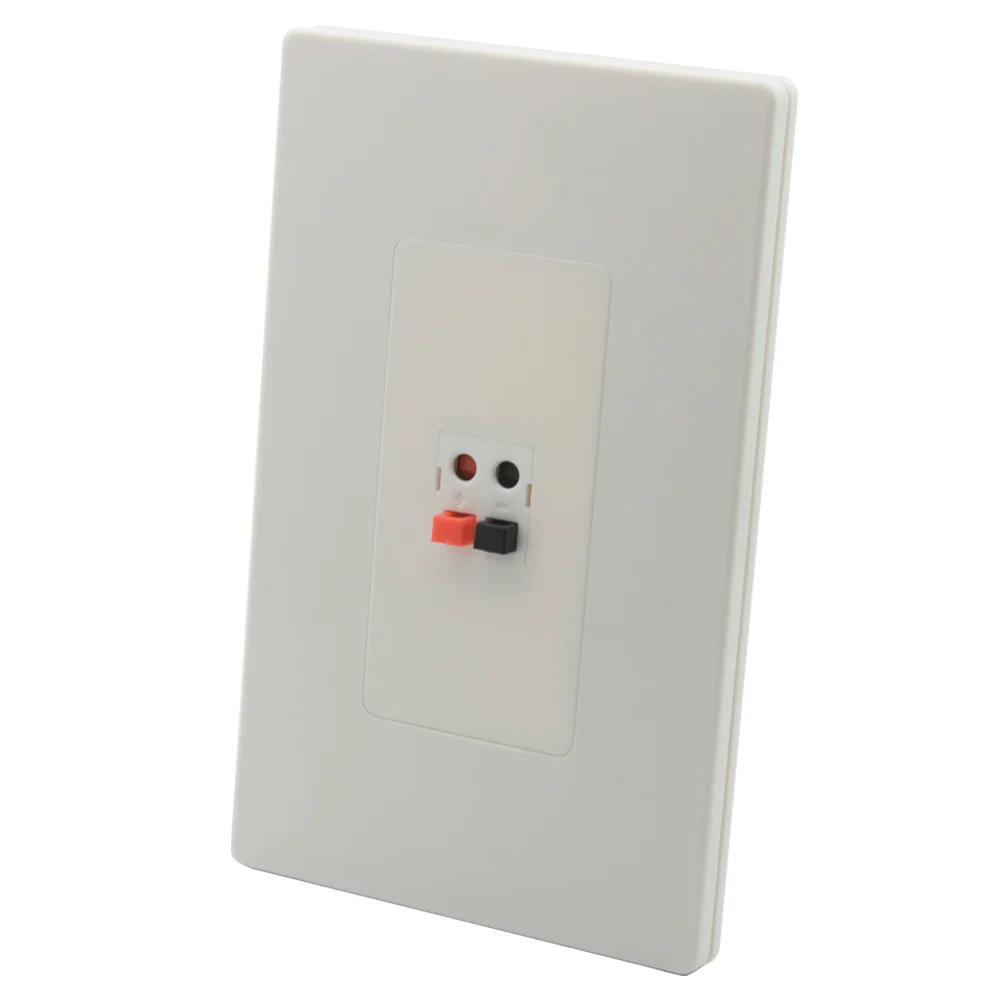 Speaker Wall Plate 1 Gang No Screw Spring Clip Style 1.0