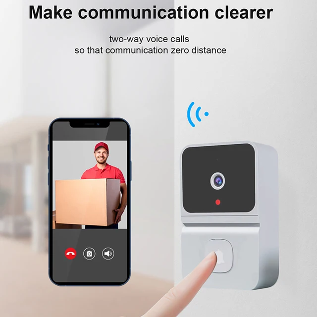 Wireless Smart Visual Doorbell Two-way Intercom Infrared Night Vision Remote Monitoring Security System Wifi Video Door Bell 6