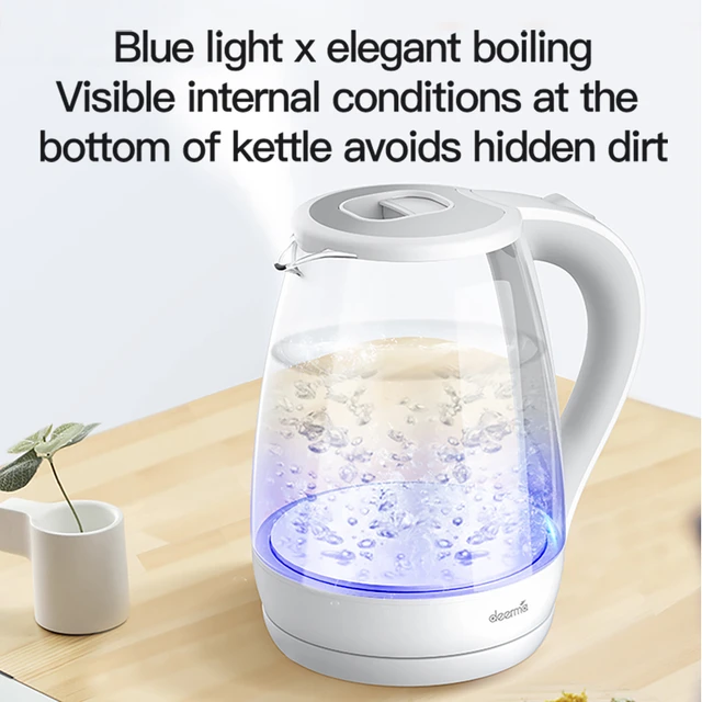 Electric Borosilicate Glass And Steel Hot Tea Water Kettle - 2-liter 2000w  Fast Boiling Cordless With Led Light - Electric Kettles - AliExpress