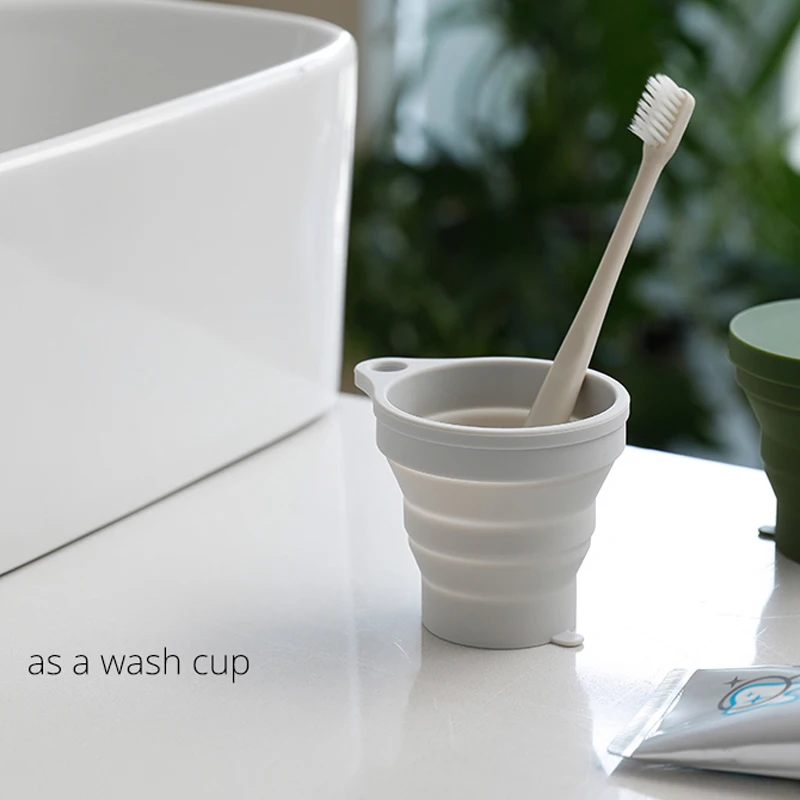 Folding Cup 150ML Silicone Portable with Lid