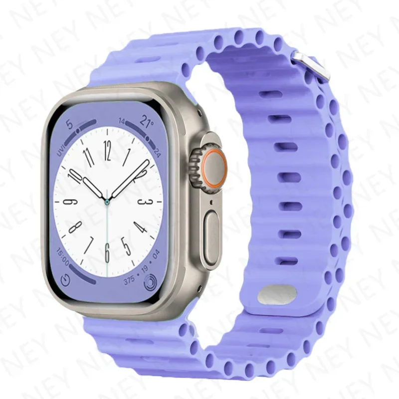Sport Ocean Silicone Strap for Apple Watch - Premium Adjustable Band for All Sizes