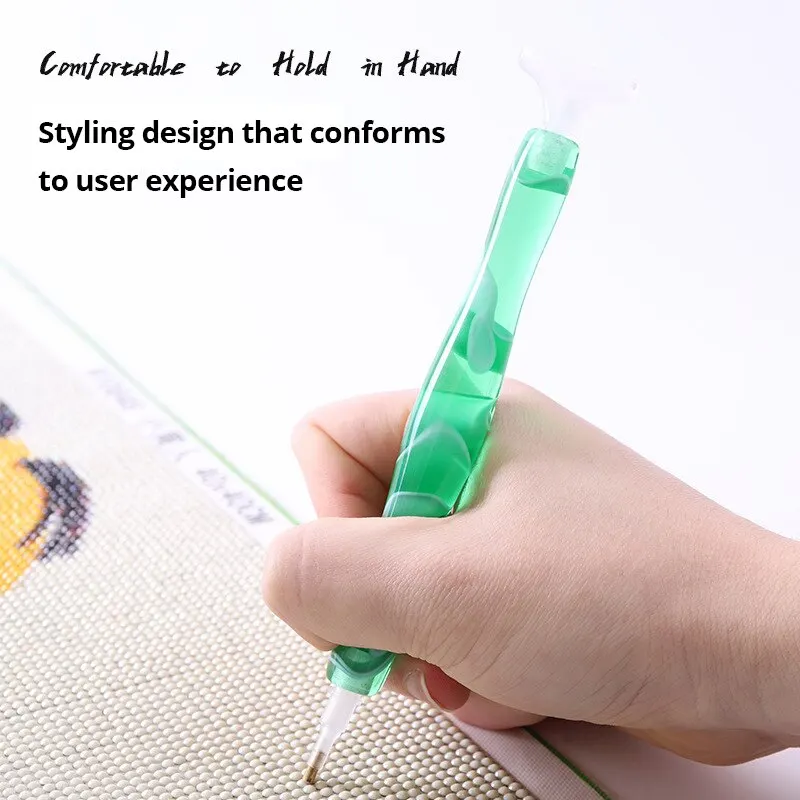 Diamond Painting Pen 6Pcs/Set Resin Replacement Pen Heads Multi Placers Point Drill Pens for DIY Nail Art