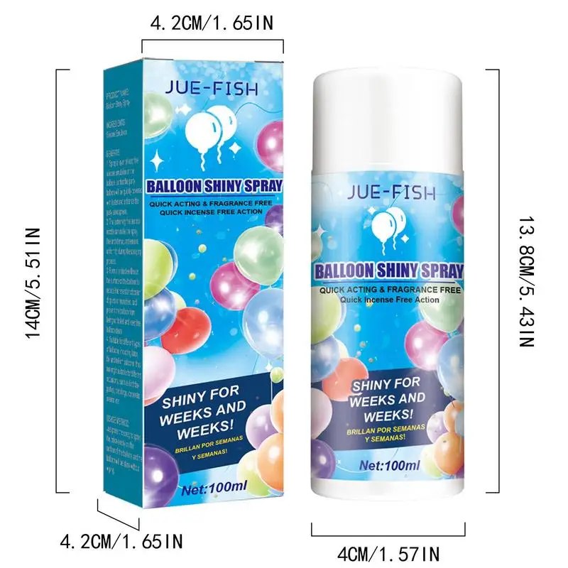 Balloon Shiny Spray Colorful High Gloss Prevent Oxidation Anti Fading Polish Birthday Party Decoration Balloon Brightener Spray