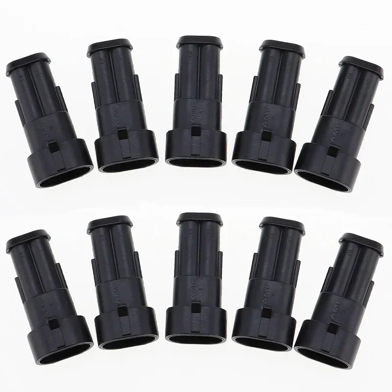 Description Picture 6 of itemPromotion! 10 Kit 2 Pin Way Waterproof Electrical Wire Connector Plug 1.5mm Terminals 2Pin HID Plug Auto Xenon lamp Plug