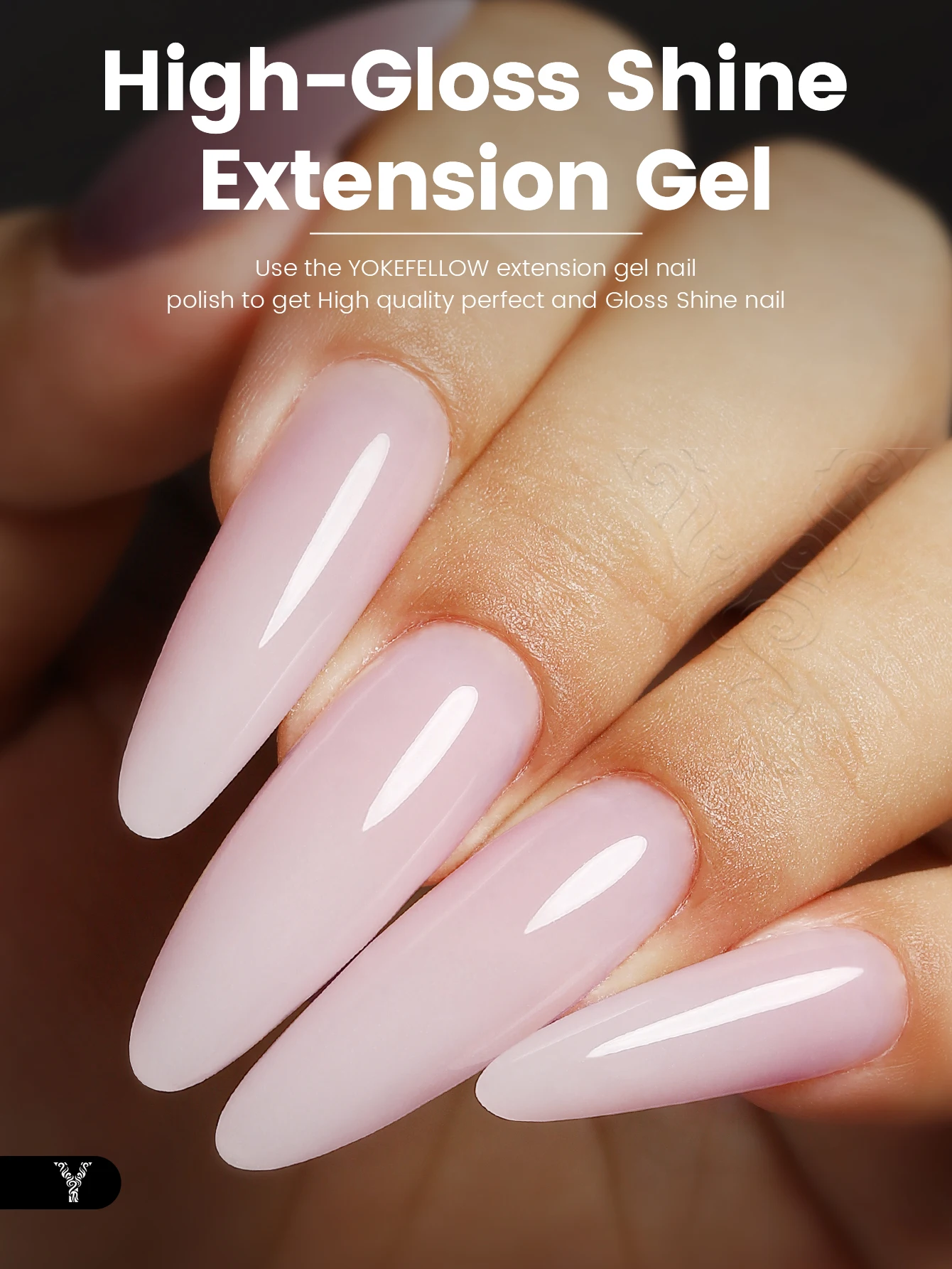 Nail Gel Polish 15g Builder Gel Nail Polish for Nail Extension Gel Self-leveling YMH14 Jelly pale pink Construct UV Acrylic DIY