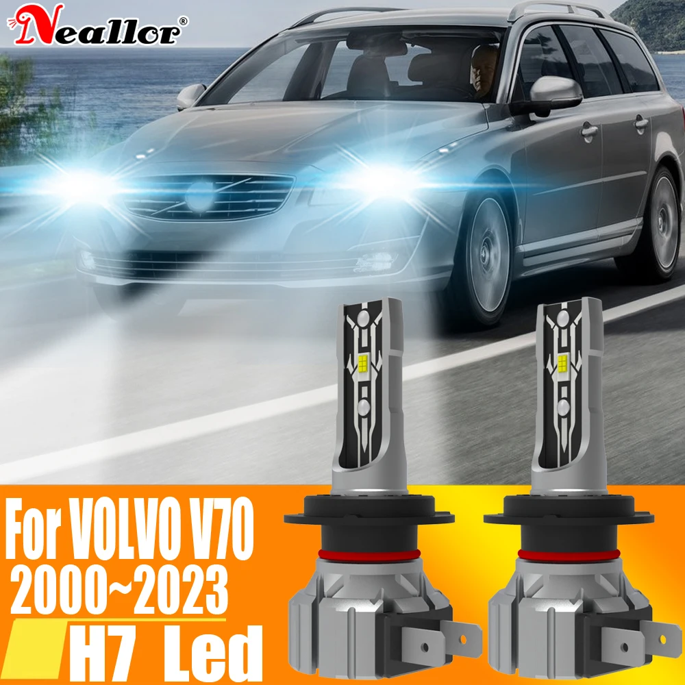 

2 шт., Автомобильные светодиодные лампы H7 12 В 55 Вт для Volvo V70 2000 ~ 2023