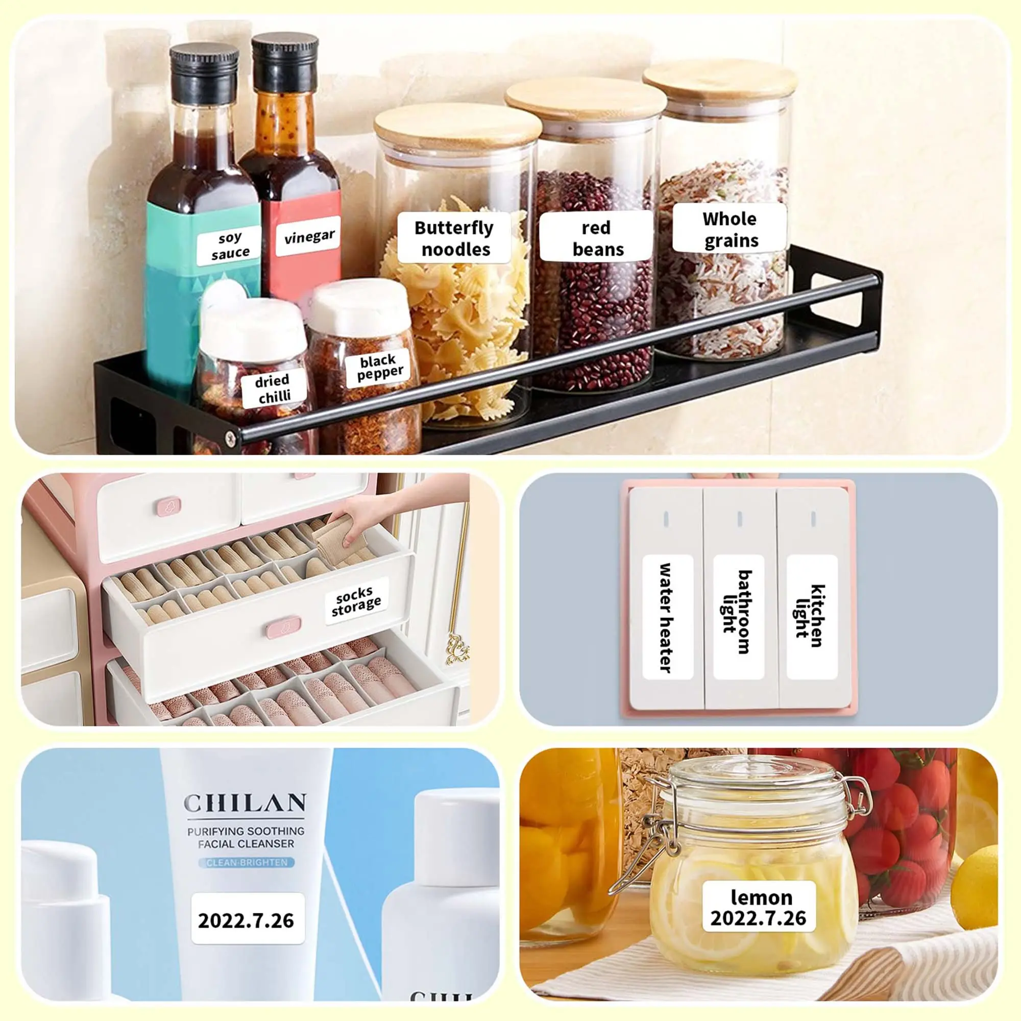 Thermal Label Paper Pricetag Name Waterproof Tear Resistant 12*40mm 160pcs/roll Home Book File Papel for Niimbot D110 D11D101