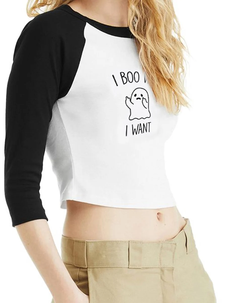 Women s Casual Short Sleeve Crop Top with Cool Graphic Print and Round Neckline for Summer Beach Party Wear