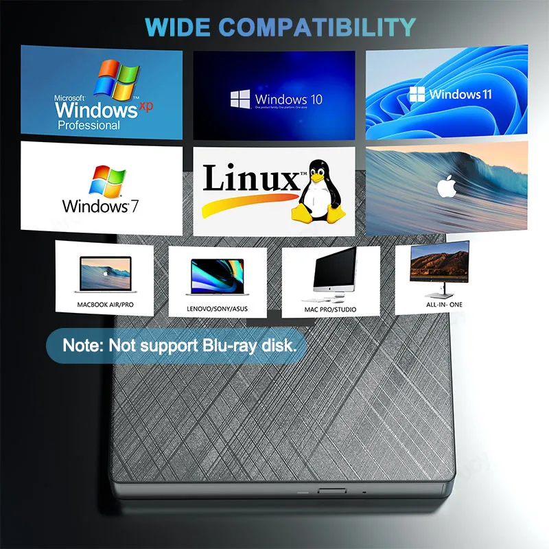 외장 DVD 광학 드라이브, USB 3.0 C 타입 CD DVD RW 플레이어, 라이터 버너 리더, 노트북 PC 윈도우 맥에 적합