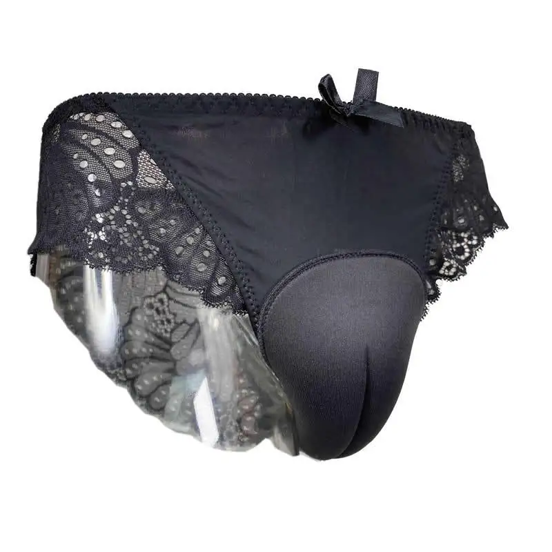Bowtie Camel Toe Control Panty Lace Hiding Gaff Underwear Crossdresser Transgender Sissy Panties Shemale Ladyboy LGBT Briefs