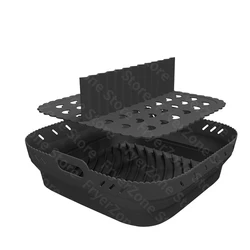 Reusable Silicone Air Fryer Baking and Cooking Mould (Black)