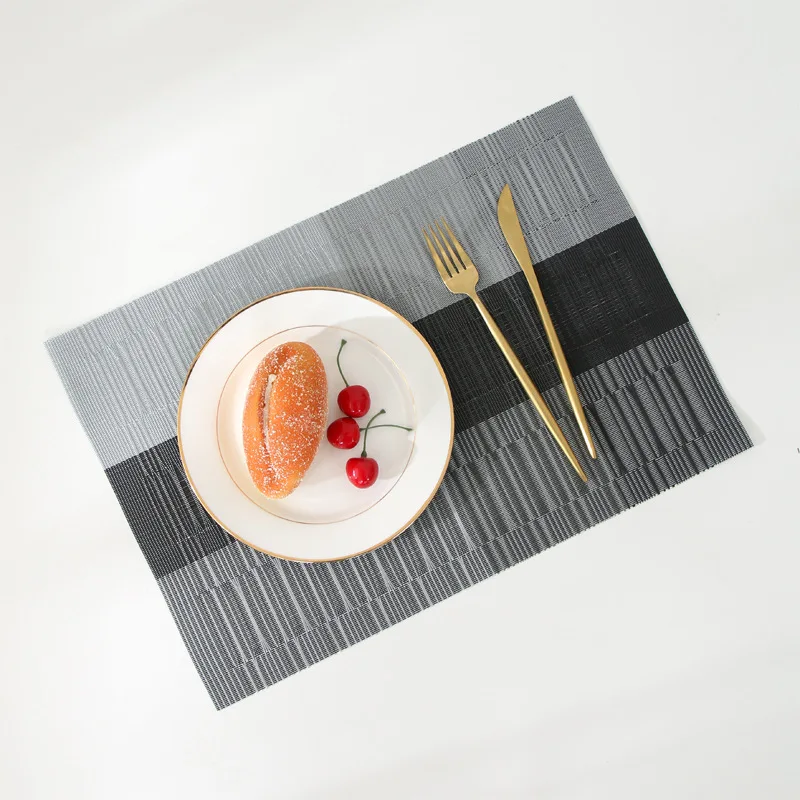 Set of 4/6 Modern Non-Slip Washable PVC Table Mats - Stylish Dining Table Placemats with Coasters