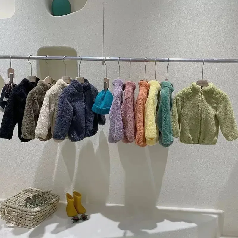 Toddler Warm Soft Outerwear Long Sleeve Tops Coats Children Spring Autumn