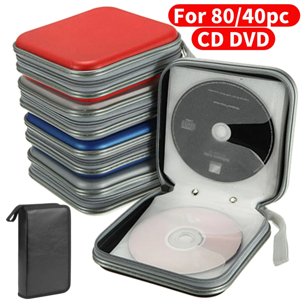 Large Capacity Disc Storage Organizer with Zipper Bags - CD/DVD Holder Album Box