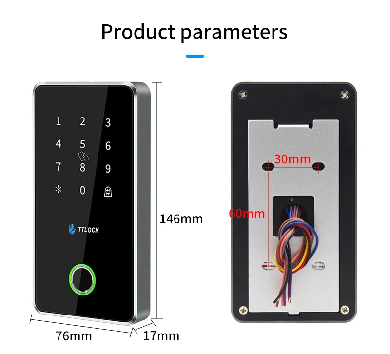 TTLock APP Remote Control Standalone Metal Access Controller Reader Support Fing