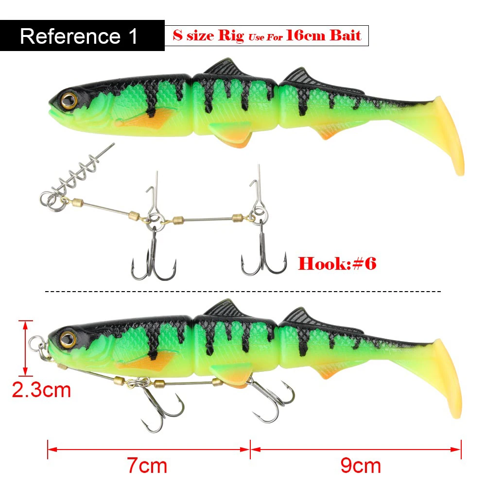 Spinpoler Corkscrew Stingers Rig Fishing Treble Hooks Rig Super Power  Shallow Rigging For Big Soft Lure Pike Bass Fishing Tackle