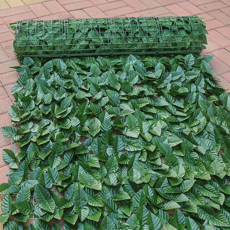 

Fake Plants Artificial Balcony Green Leaf Fence Roll Up Panel Ivy Privacy Garden Fence Backyard Home Decor Rattan Plants Wall