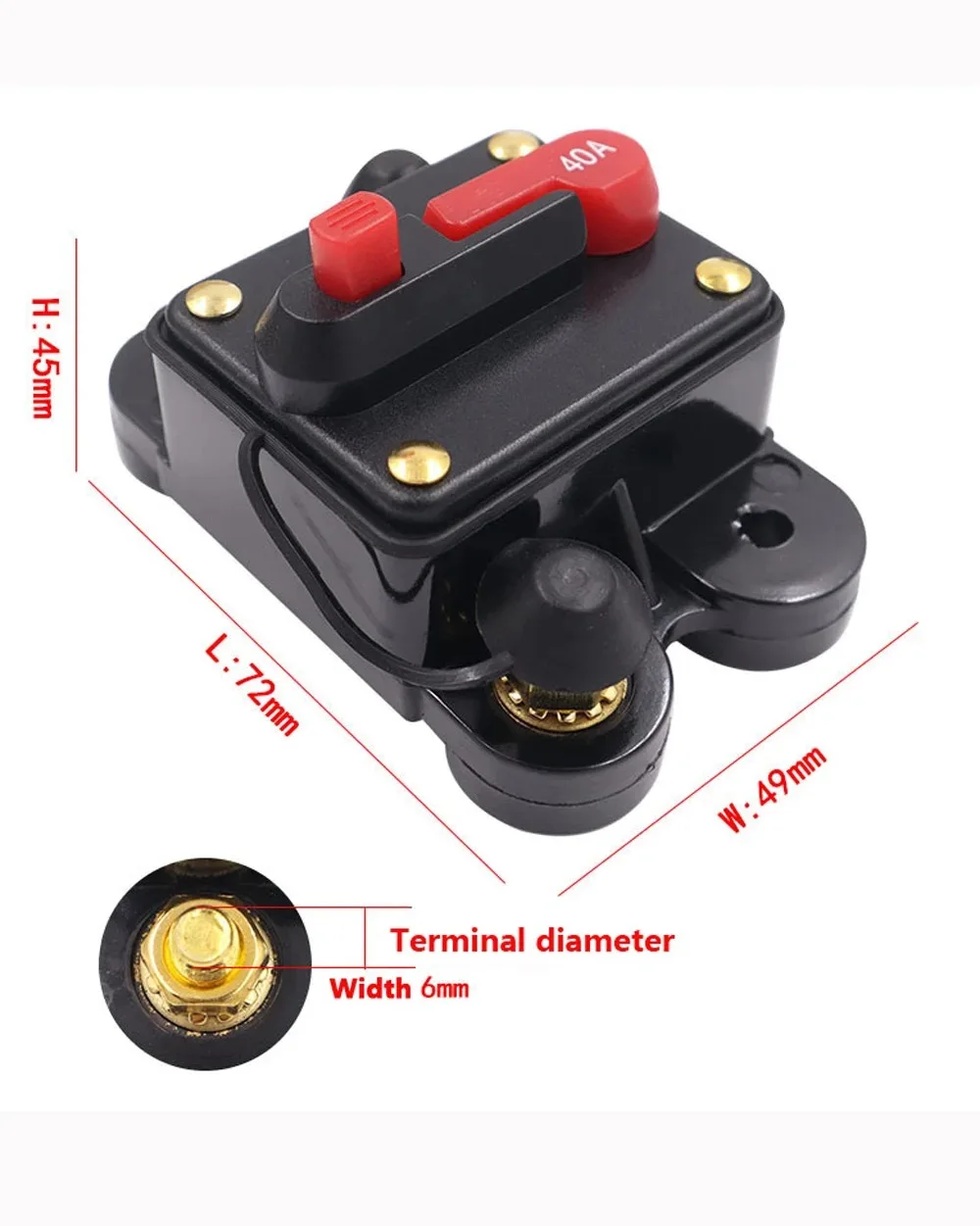 Fuse Holder AGU 30A 60A 80A 100A 150A 200A 250A 300A Style Stereo Amplifier Refit Car Audio Amplifier Circuit Breaker