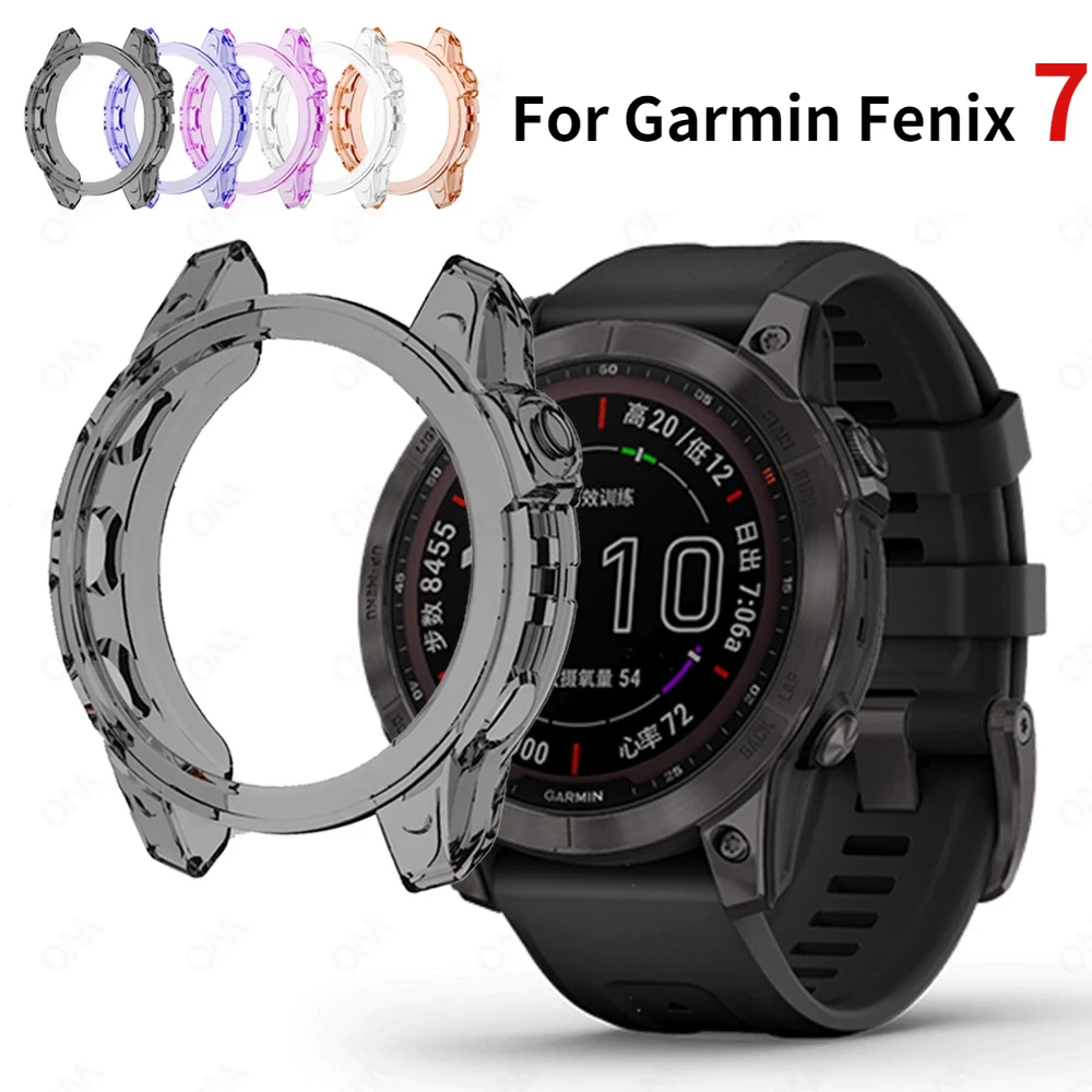 Прозрачный защитный чехол для смарт-часов Garmin Fenix 7 защита от отпечатков пальцев