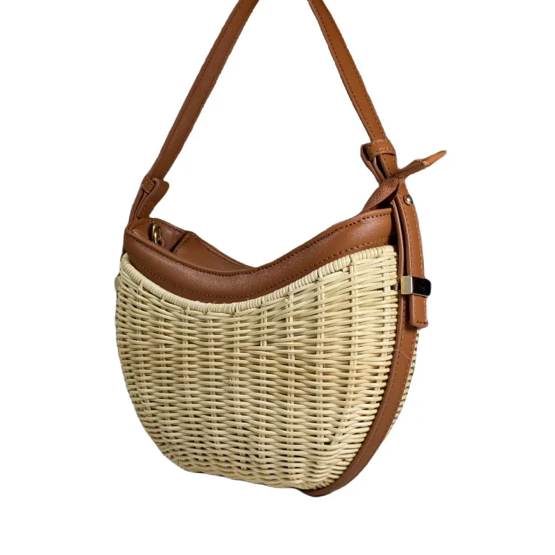Straw Shoulder Women's Bag 2025 Spring and Summer New Woven Bags Casual Messenger Bag Large Capacity Beach Shoulder Bag
