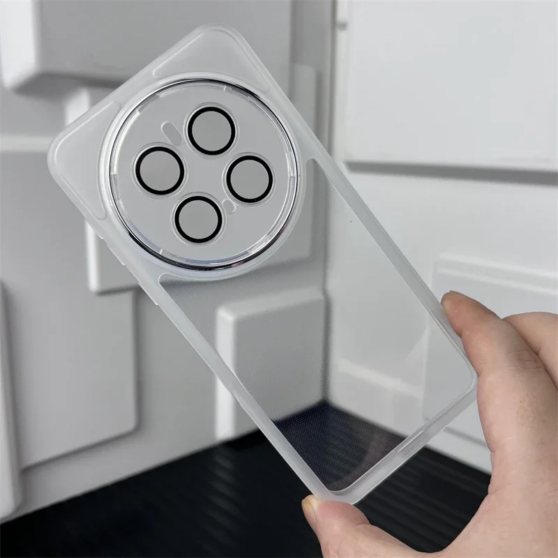Frosted Silicone Phone Case with Lens Protector and Frame Back Cover