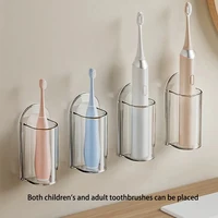 Non Perforated Toothbrush Holder Electric Toothbrush Base Space Saving Wall Mounted Toothbrush Holder Bathroom Accessory 2