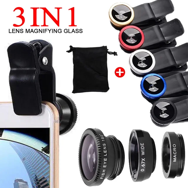 Fish Eye Lens With Clip Universally Lens Wide Angle Macro Fisheye Lens Zoom For iPhone16 15 Pro MAX Mobile Phone Camera Lens Kit 2 Fish Eye Lens With Clip Universally Lens Wide Angle Macro Fisheye Lens Zoom For iPhone16 15 Pro MAX Mobile Phone Camera Lens Kit 2