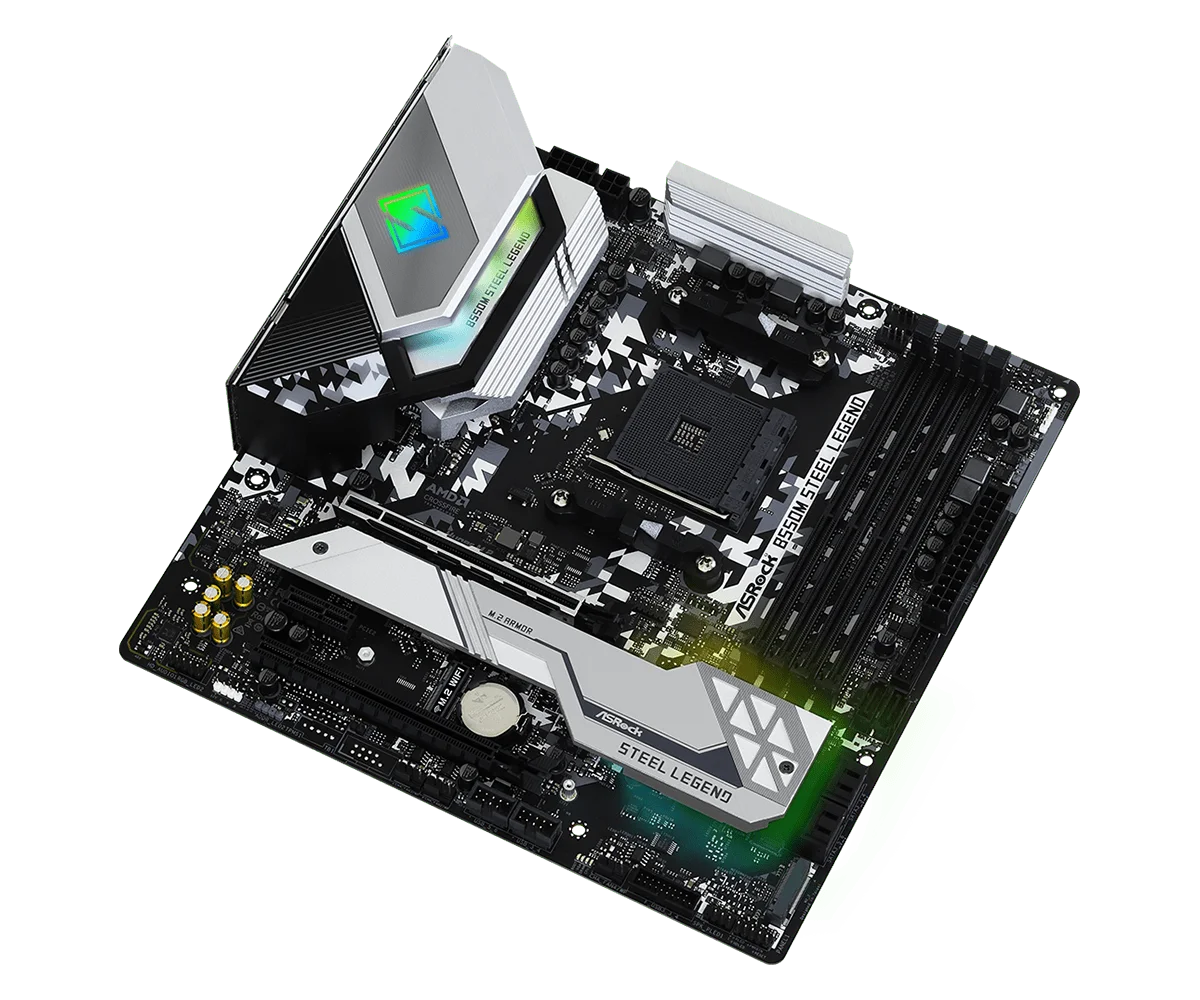 ASRock B550 Motherboard B550M STEEL LEGEND Socket AM4 support