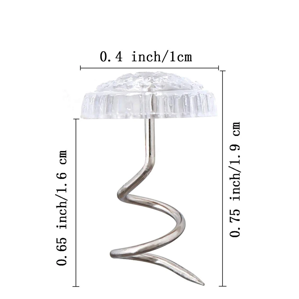 50 Chiodi Decorative Per Tappezzeria – Plastica E Metallo, 2x1.5 Cm, Antiscivolo, Per Divani, Poltrone, Sedie E Mobili
