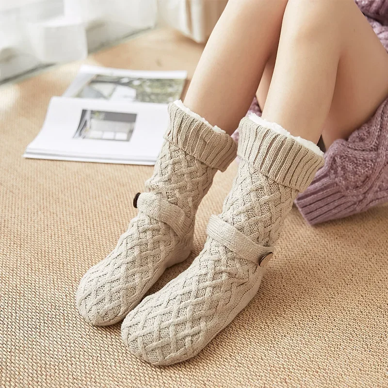 Calzini Antiscivolo Invernali GWAWG - Foderati In Pile, Soffici E Caldi, Unisex, Taglia Unica