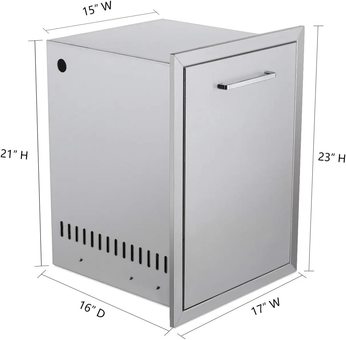 Drawer Stainless Steel Pull-Out Trash/Propane Tank Drawer Storage for Propane Tank or Trash Bin Adds Convenient Storage in Any O 3