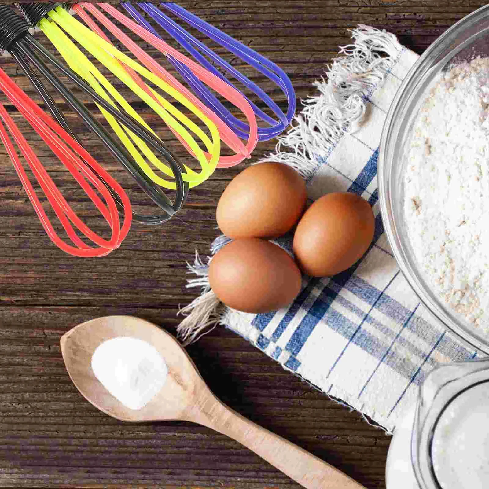 Hand Mixer Whisk Plastic Stirrer Drinks Salon Mixer Egg Blender Cordless Hand Dough Whisk Mini Stand Dye Cream Stirring Rod 1 Pcs