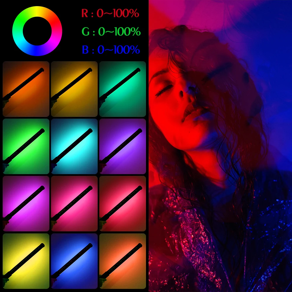 Vara de Luz Varinha com Tripé Suporte Festa Colorida Lâmpada Led Luz Preenchimento Handheld Flash Velocidadelight Fotografia Iluminação Vídeo Rgb - Image 6