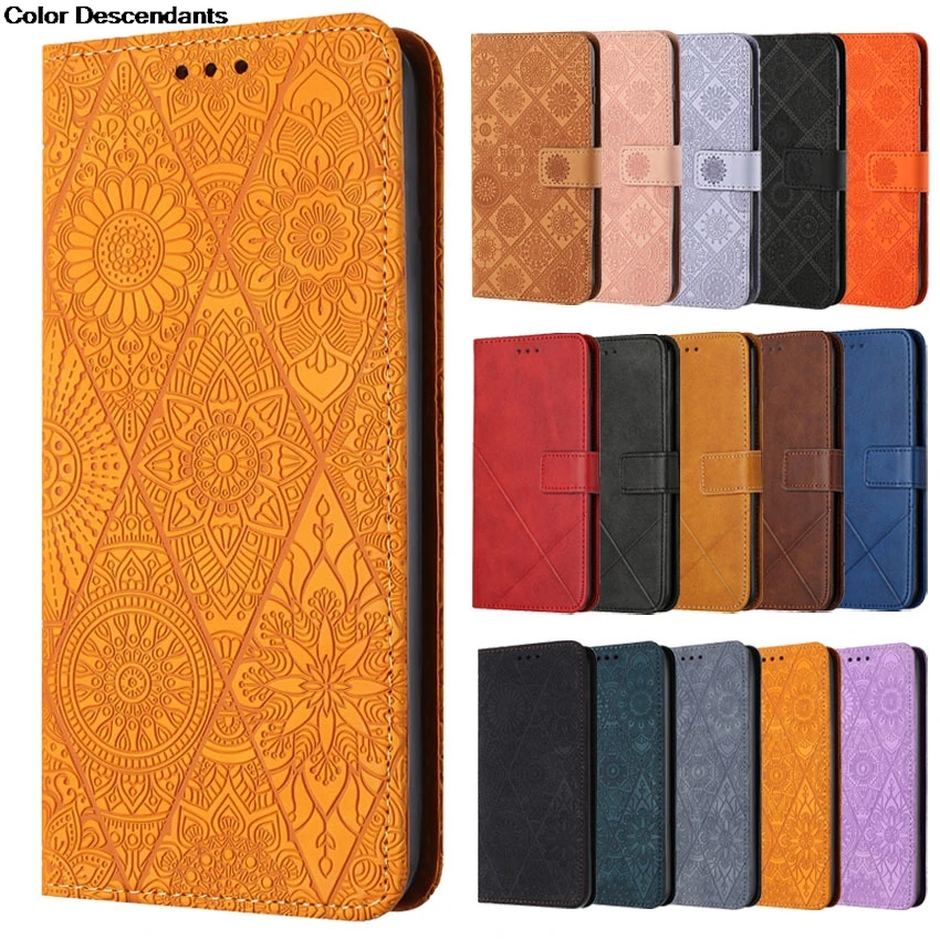 Wallet Magnetic Flip Leather Case Phone Case Leather Phone Case Leather Wallet Case Leather Case For Redmi Note 9 9A 9C 9T 9S 10 10S 10A 10C 11 11S Pro Solid Color Stand Phone Book Cover