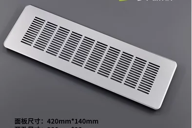 

420*140mm Air Vent Grille Fireplace Ventilation Hood Closet Shoes Wardrobe Mesh Louver Vents Home Decoration Hood Exhaust Vent