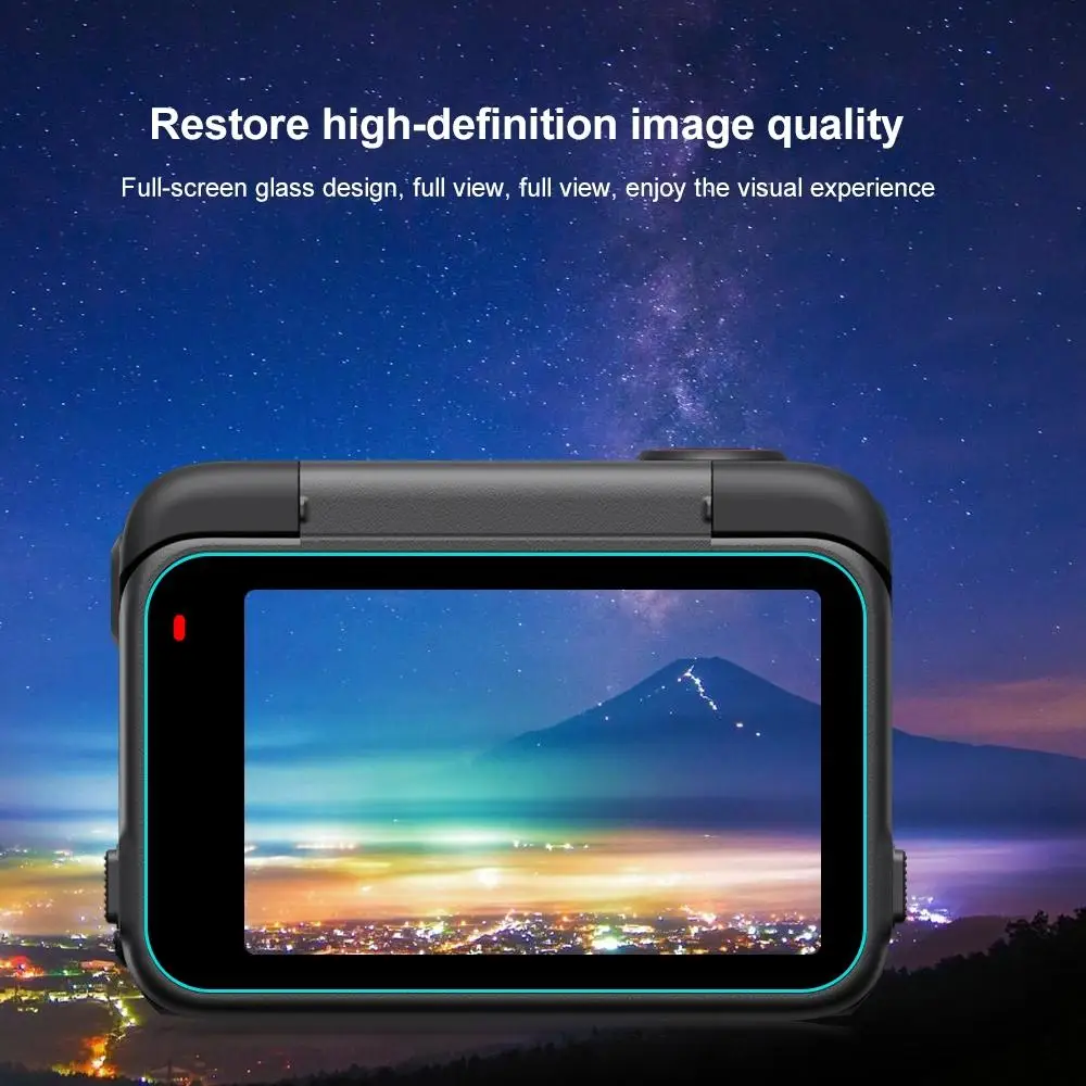 For Insta360 Ace Pro 2 PULUZ 3 in 1 Rear & Front Screen and Lens Tempered Glass Film