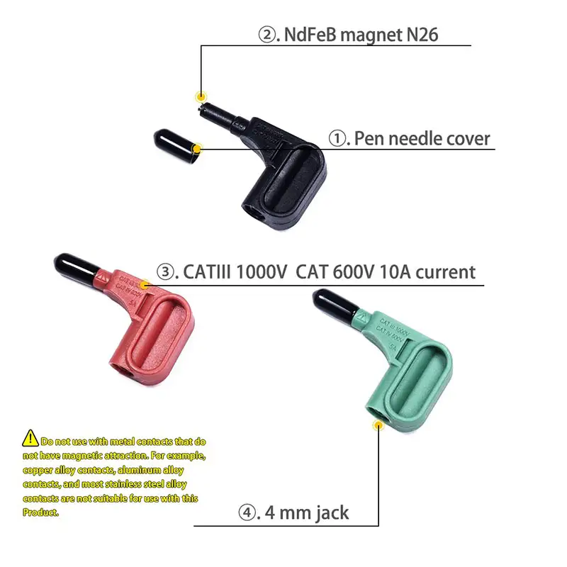 5PCS/2PCS/3PCS Magnetic Test Probe, Back Probe, Suitable For Quick Linking Of Digital Multimeters And Megohmmeters image 5