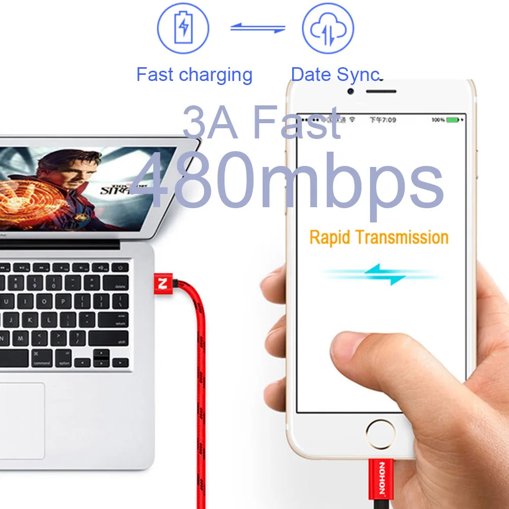 รูปสินค้า สายชาร์จ USB-C คุณภาพสูง ชาร์จเร็ว ใช้ได้กับหลายอุปกรณ์