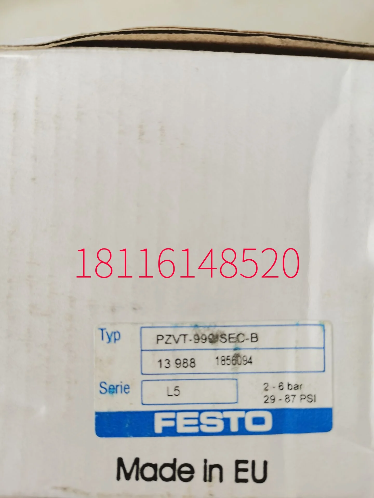 

Festo FESTO Timer PZVT-999-SEC-B 13988 Special Offer Spot