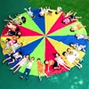 2M/6M Diameter Kids Outdoor Teamwork Game Prop Rainbow Parachute Toys Jump Bag Bounce Play Mat School Activity Puzzle Game 2