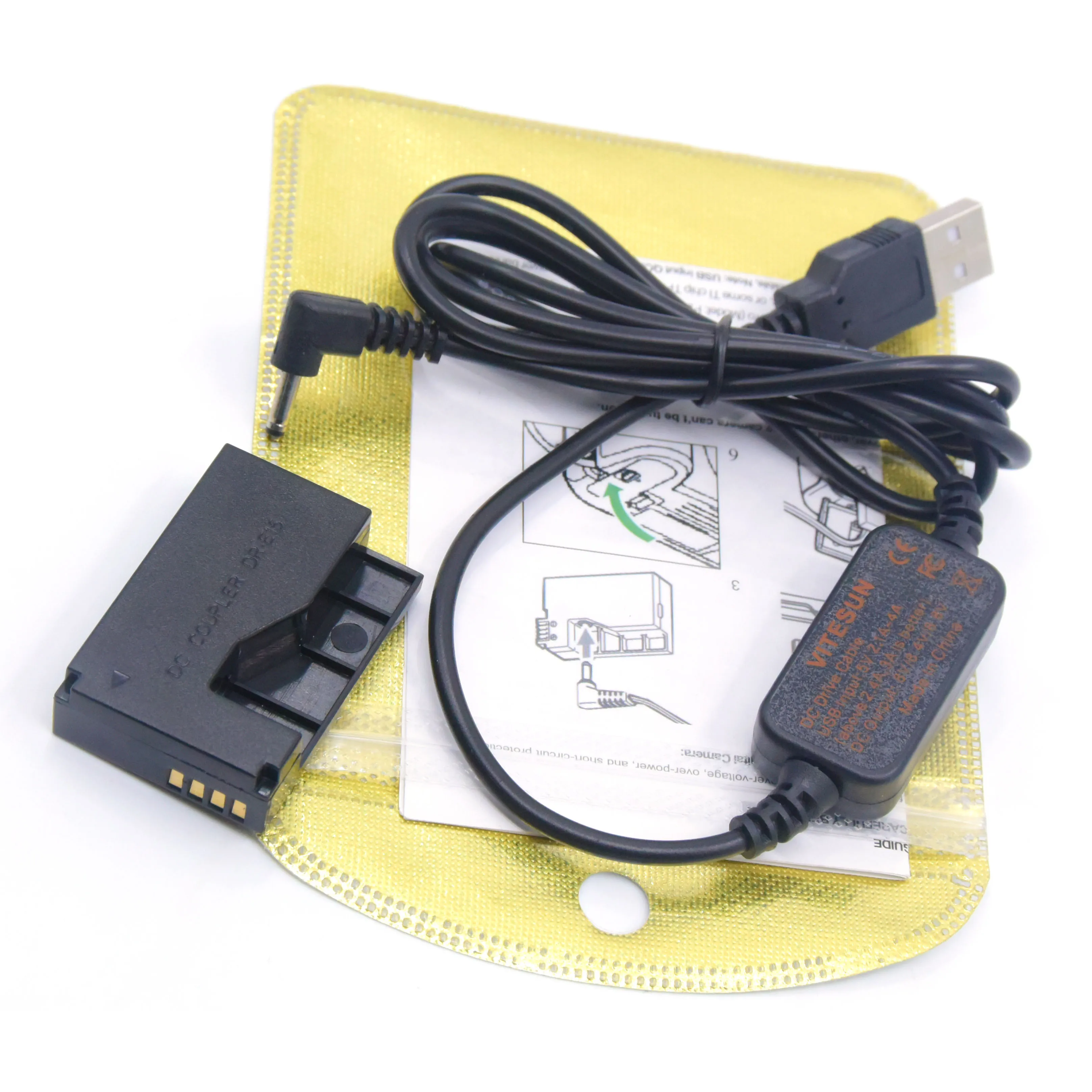 ACK-E15 Mobile Power Bank USB Cable+DR-E15 DC Coupler LP-E12 Dummy Battery For Canon SX70HS EOS Rebel SL1 100D Kiss X7 Camera