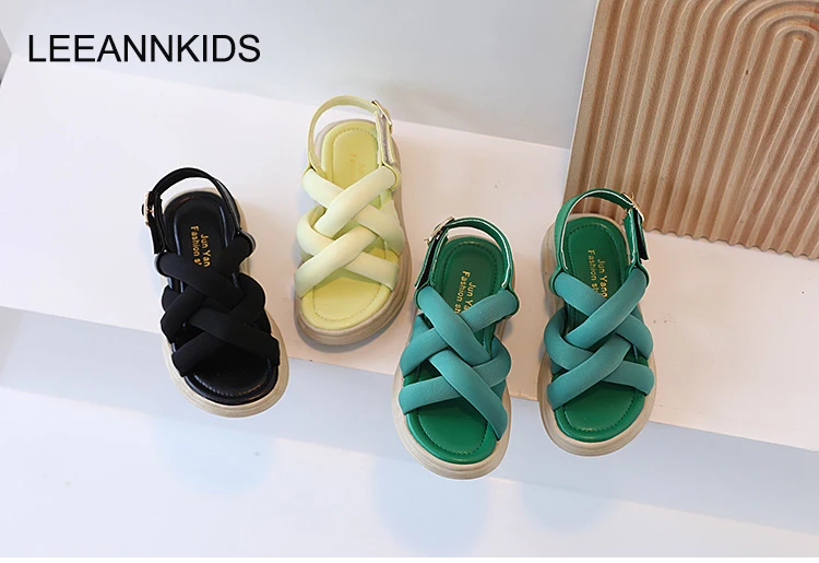 LEEANNKIDS Summer Sandals for Kids children shoes Girls Soft Hollowed Lightweight Roman Style Baby Sandals Shoes Kids Gladiators children's shoes for high arches