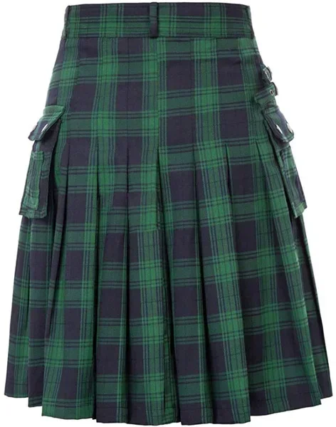LisdinoKilt für Männer, traditioneller Highland Tartan Utility Kilt, schottischer Herren-Kilt – Detail 9