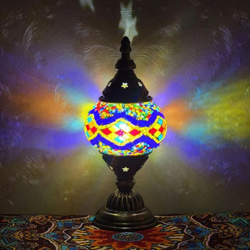 

Diy Turkish Mosaic Table Lamp New Style Mosaic Desk Lamp Vintage Art Deco Handcrafted Lamparas Mesa Glass Romantic Bed Light