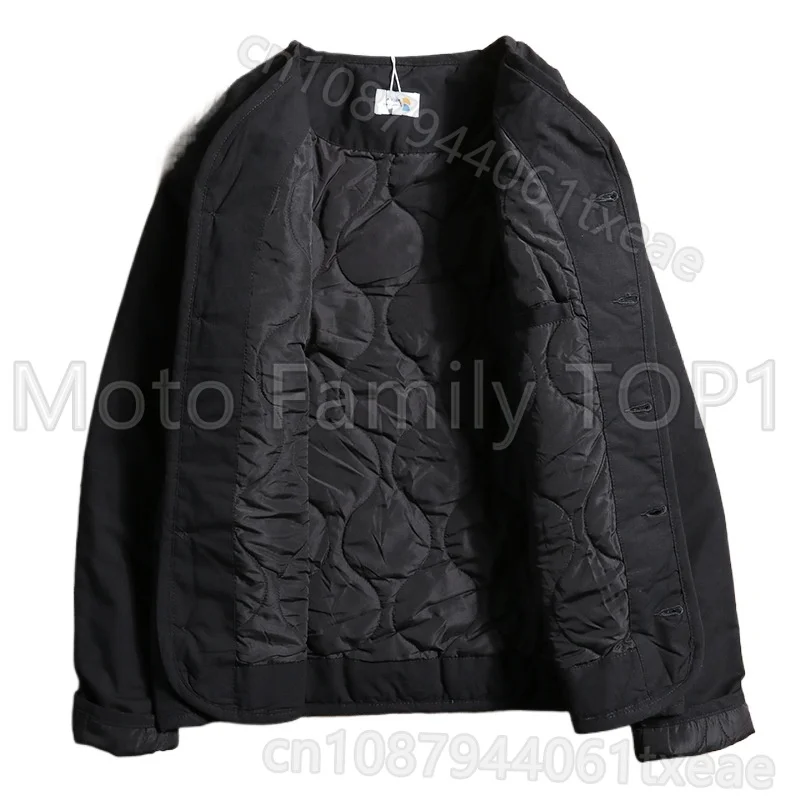 레트로 칼라리스 코튼 의류 남성 재킷 시티보이 툴링 따뜻한 솜 패딩 의류 여성 브이넥 가디건 사이클링 이너 재킷