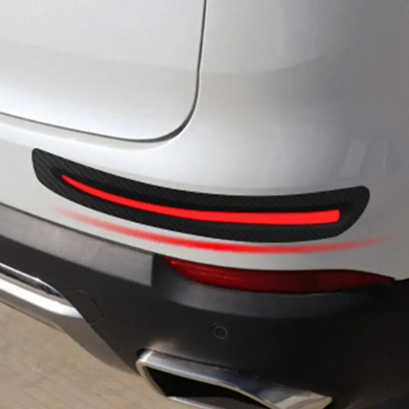 Protezione Paraurti Auto 2 Pezzi | Strisce Anticollisione In PVC Nero | Universali, Flessibili Con Effetto Carbonio
