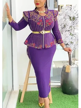 Abiti africani per donna Set da 2 pezzi Top e gonne Abiti Dashiki Ankara Turchia Abiti Abito Abiti da festa di nozze taglie forti 1